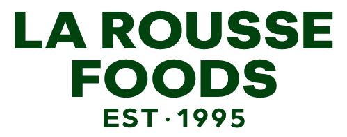 La Rousse Foods logo green text on white
